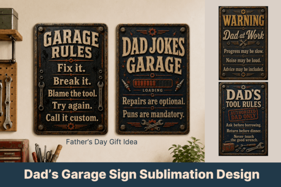 Download Funny Fathers Day Garage Signs Png - Funny Collection