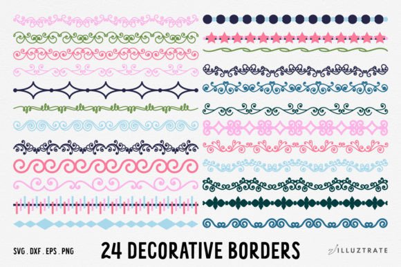 Download Borders SVG Cut Files | Text Dividers - Cut files Collection