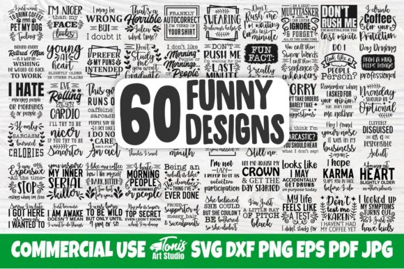 Download Funny Quotes Svg Bundle | 60 Designs - Funny Collection