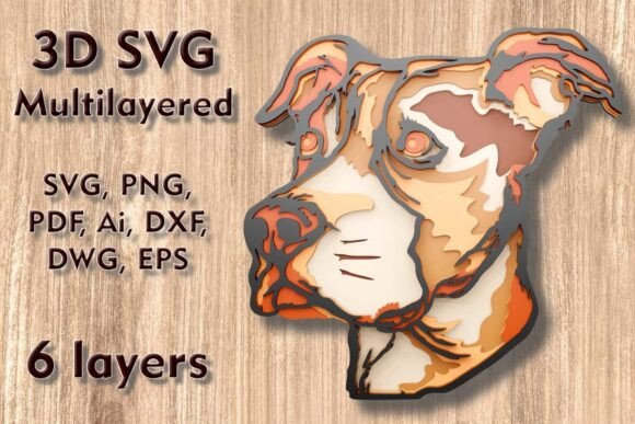 Download Dog 3D SVG Multilayer Laser Cut Files - Cut files Collection