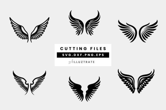 Download Angel Wings SVG Cut Files | Heart - Cut files Collection